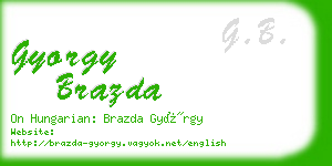 gyorgy brazda business card